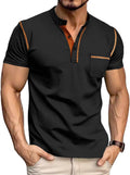 Men's Henley Shirt Short Sleeve T-Shirt Casual Top Pullover Summer Lightweight Tee Shirts with Button