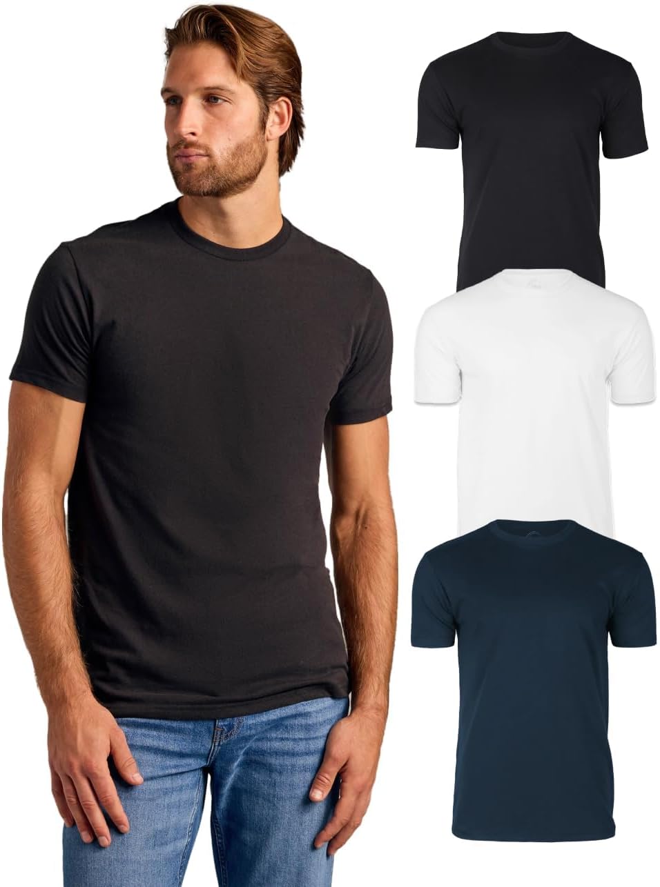 True Classic Mens T-Shirts – Short Sleeve Crew Neck T Shirts for Man, Cotton Blend Plain Novelty Men's T-Shirts