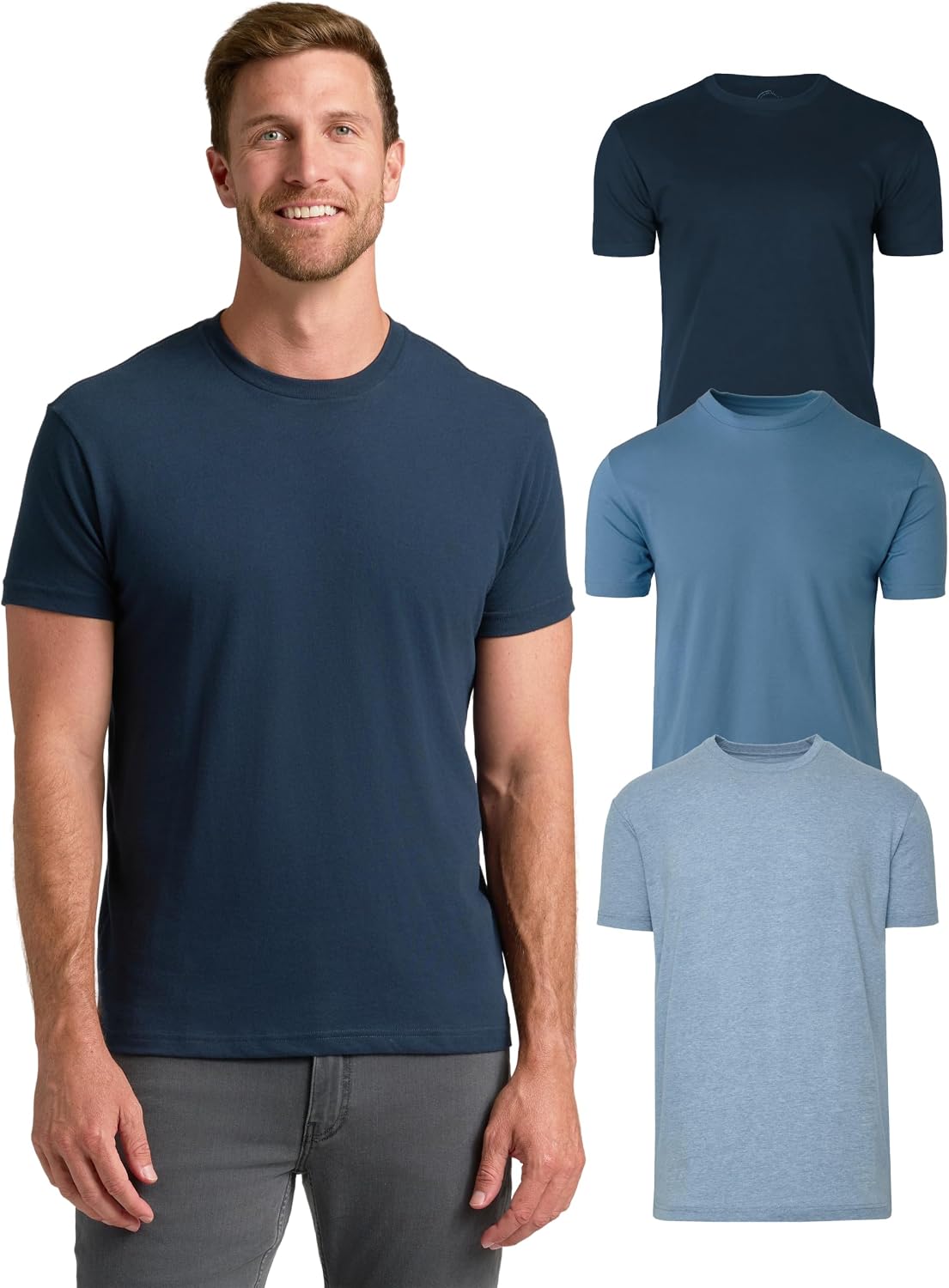 True Classic Mens T-Shirts – Short Sleeve Crew Neck T Shirts for Man, Cotton Blend Plain Novelty Men's T-Shirts