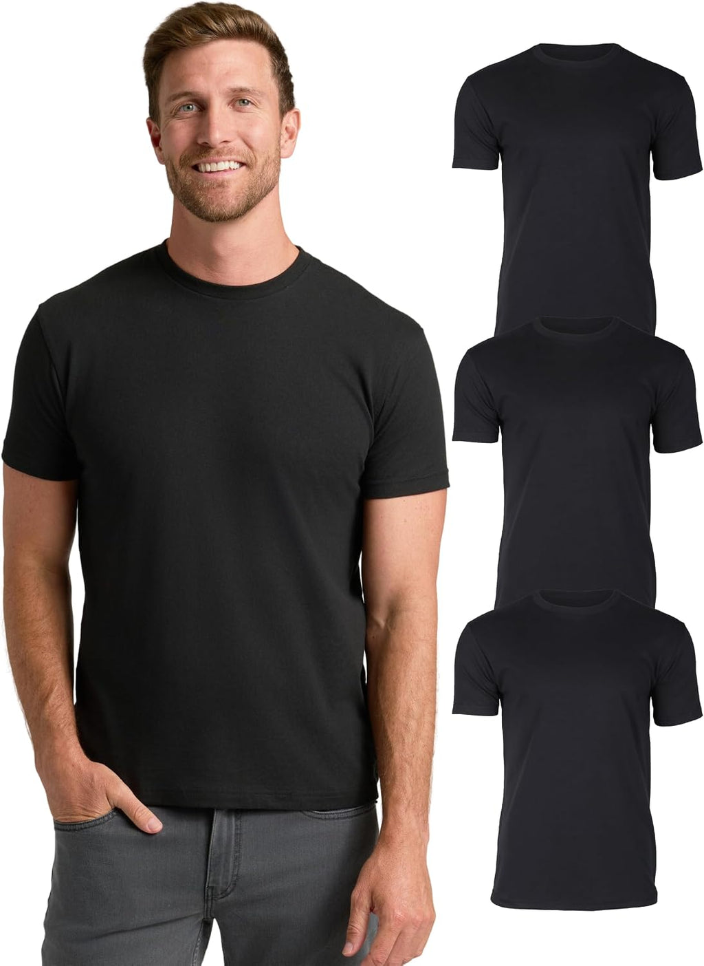 True Classic Mens T-Shirts – Short Sleeve Crew Neck T Shirts for Man, Cotton Blend Plain Novelty Men's T-Shirts