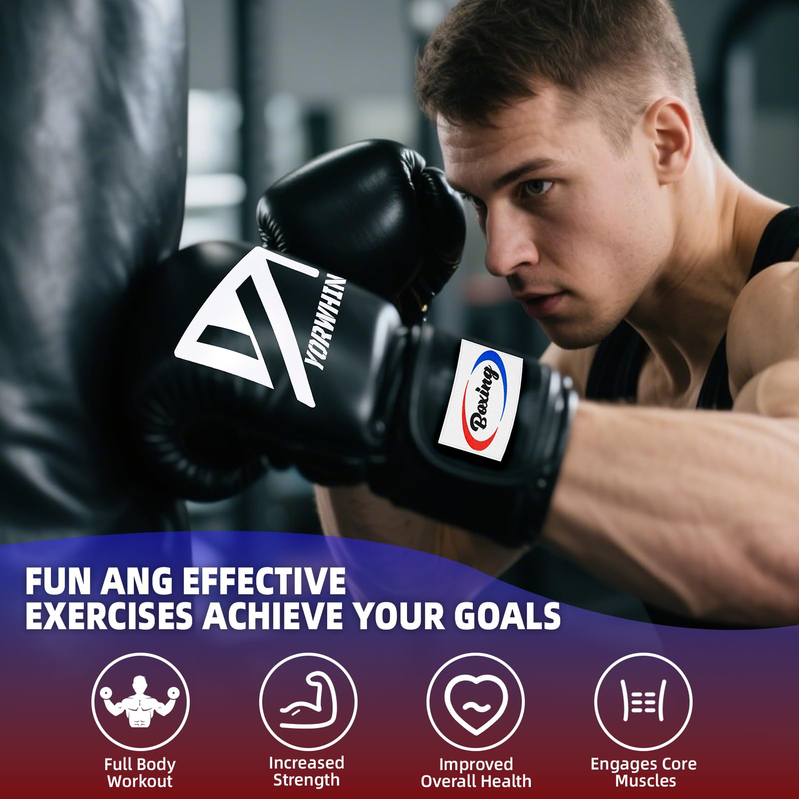 Boxing Gloves for Men Women, Training Sparring Boxing Gloves, Heavy Punching Bag Workout Gloves for Boxing Kickboxing Muay Thai Mixed Martial Arts MMA Training