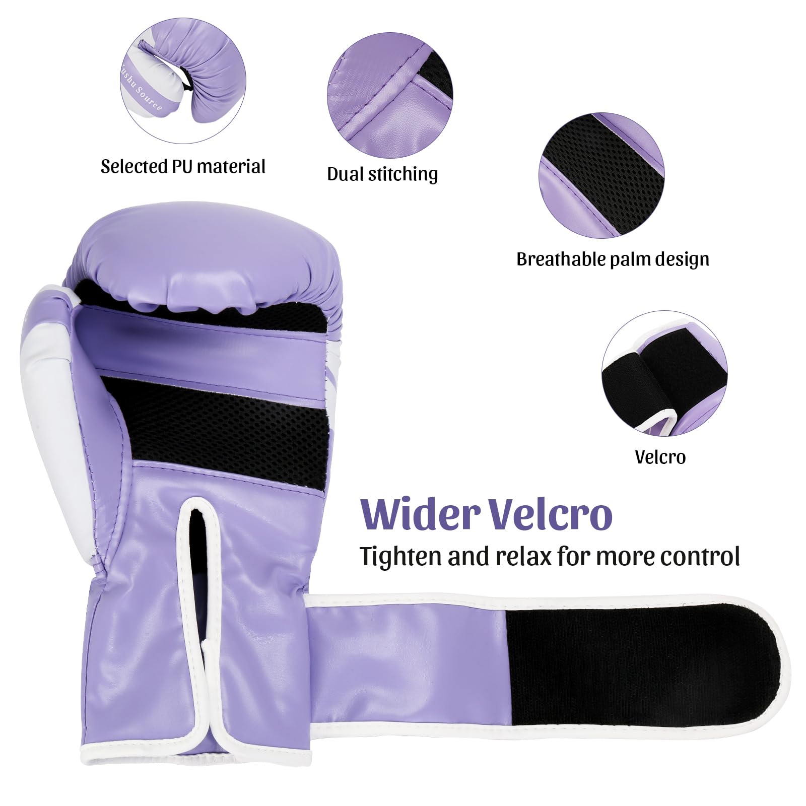 Boxing Training Gloves Punching Bag Gloves for Women & Adult, Professional Shockproof Gloves for Training Playing Muay Thai, Sparring, Fighting Kickboxing