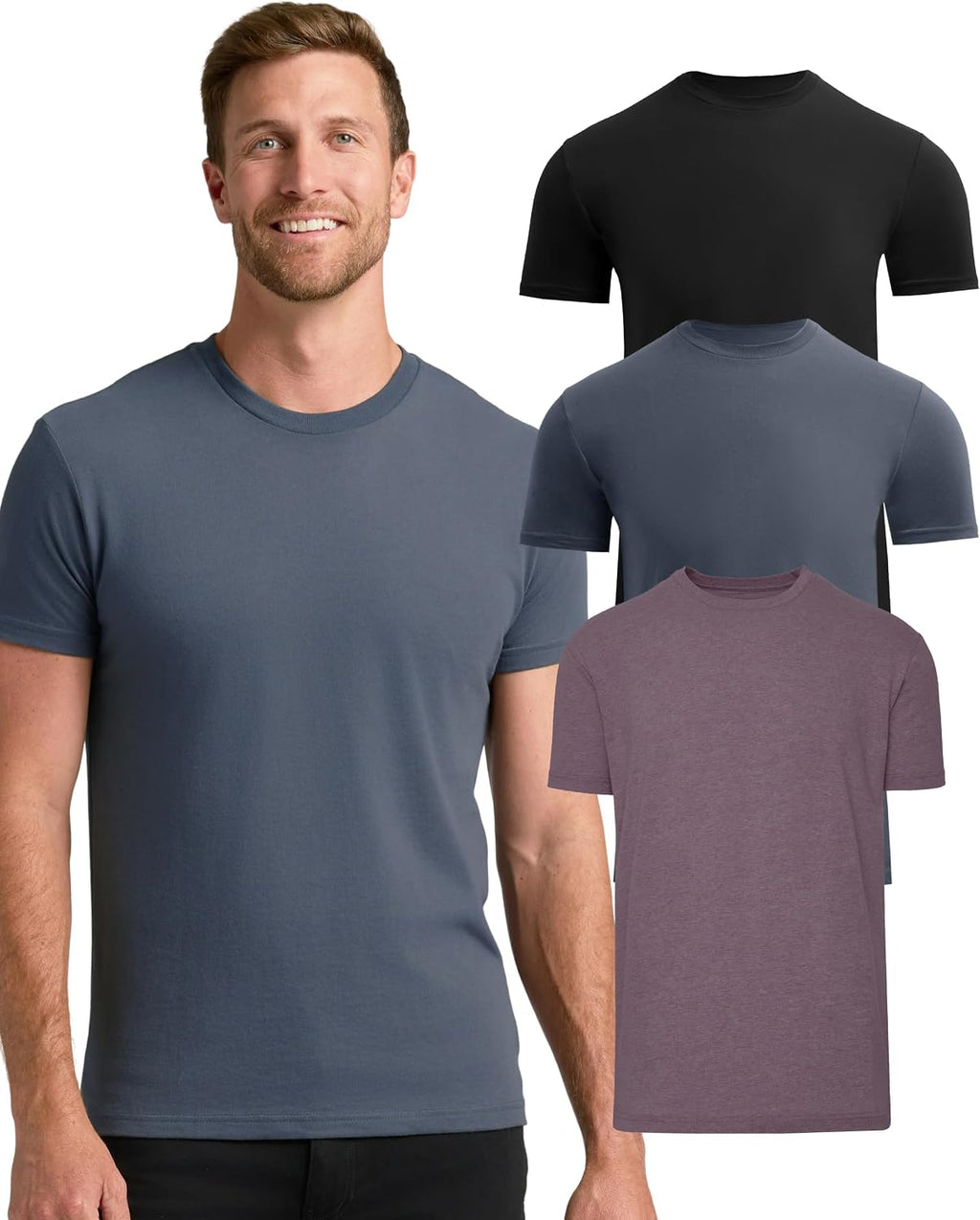 True Classic Mens T-Shirts – Short Sleeve Crew Neck T Shirts for Man, Cotton Blend Plain Novelty Men's T-Shirts