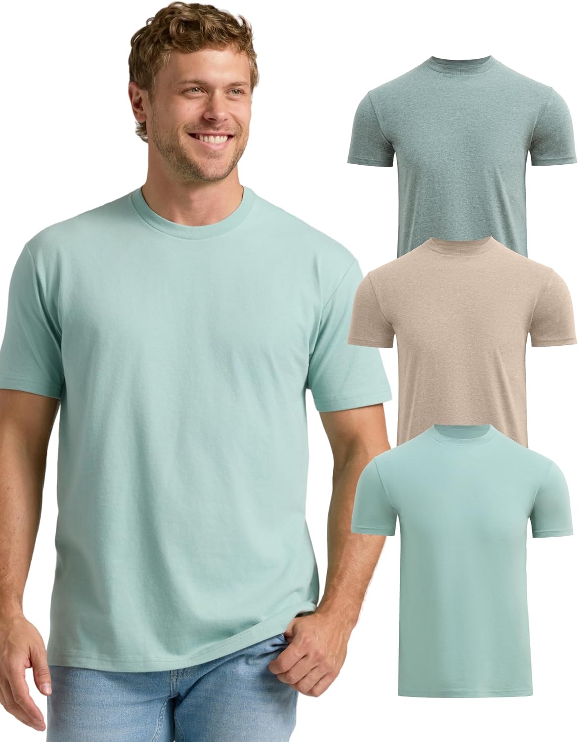 True Classic Mens T-Shirts – Short Sleeve Crew Neck T Shirts for Man, Cotton Blend Plain Novelty Men's T-Shirts