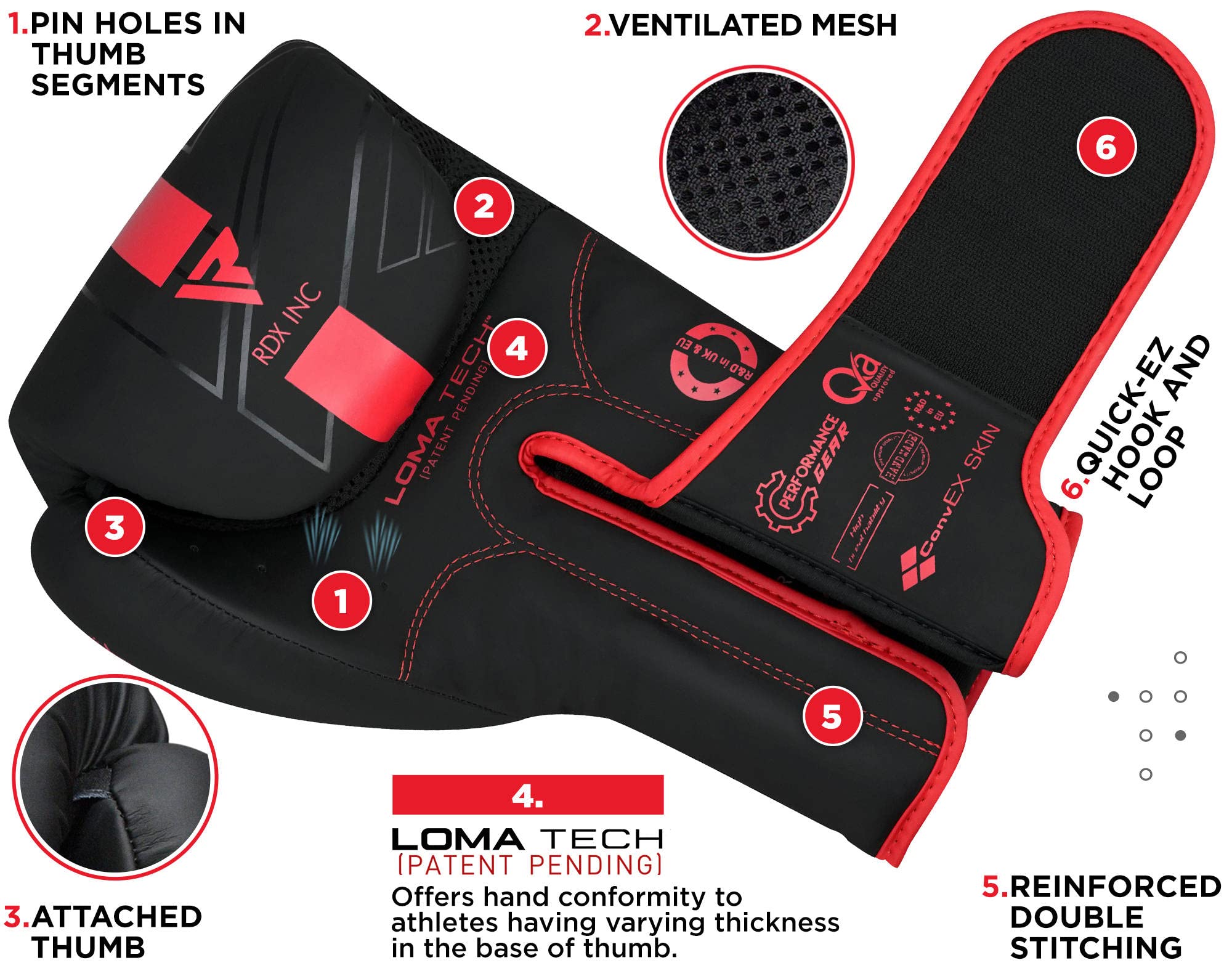 RDX Boxing Gloves, Pro Training Sparring, Maya Hide Leather, Muay Thai MMA Kickboxing, Men Women Adult, Heavy Punching Bag Focus Mitts Pads Workout, Ventilated Palm, Multi Layered, 8 10 12 14 16 18 Oz
