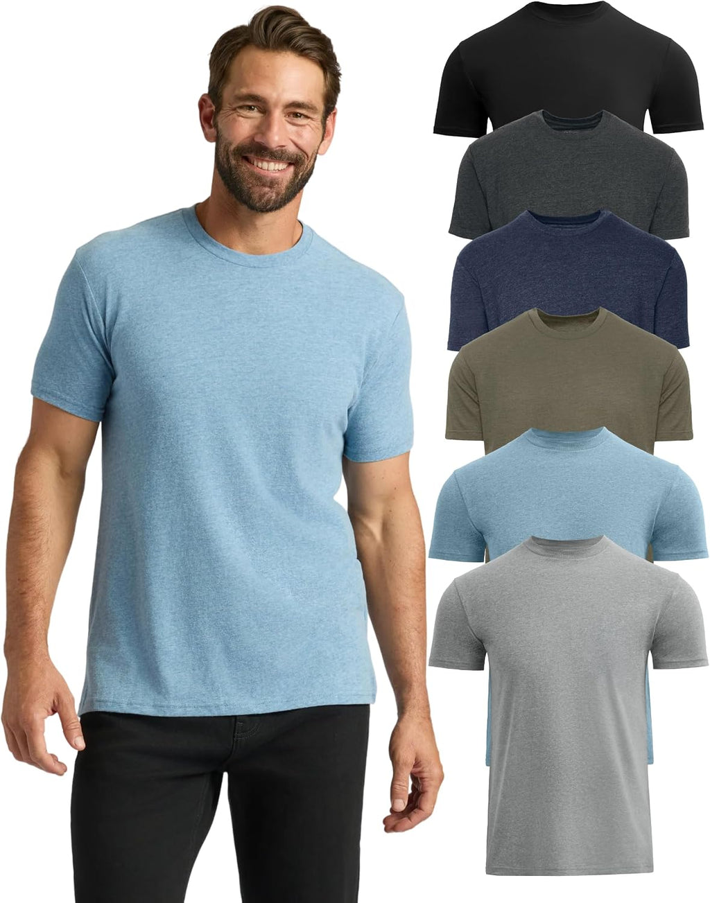 True Classic Mens T-Shirts – Short Sleeve Crew Neck T Shirts for Man, Cotton Blend Plain Novelty Men's T-Shirts