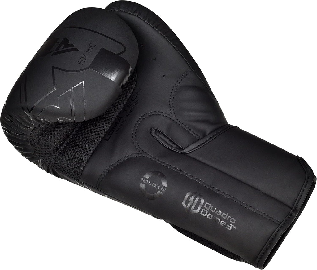 RDX Boxing Gloves, Pro Training Sparring, Maya Hide Leather, Muay Thai MMA Kickboxing, Men Women Adult, Heavy Punching Bag Focus Mitts Pads Workout, Ventilated Palm, Multi Layered, 8 10 12 14 16 18 Oz