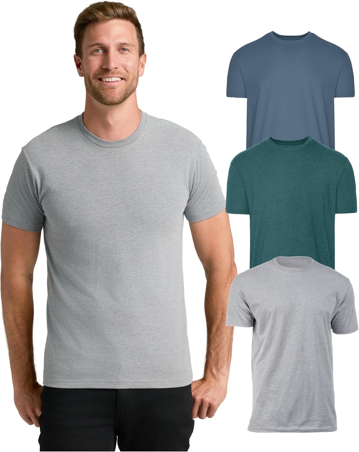 True Classic Mens T-Shirts – Short Sleeve Crew Neck T Shirts for Man, Cotton Blend Plain Novelty Men's T-Shirts