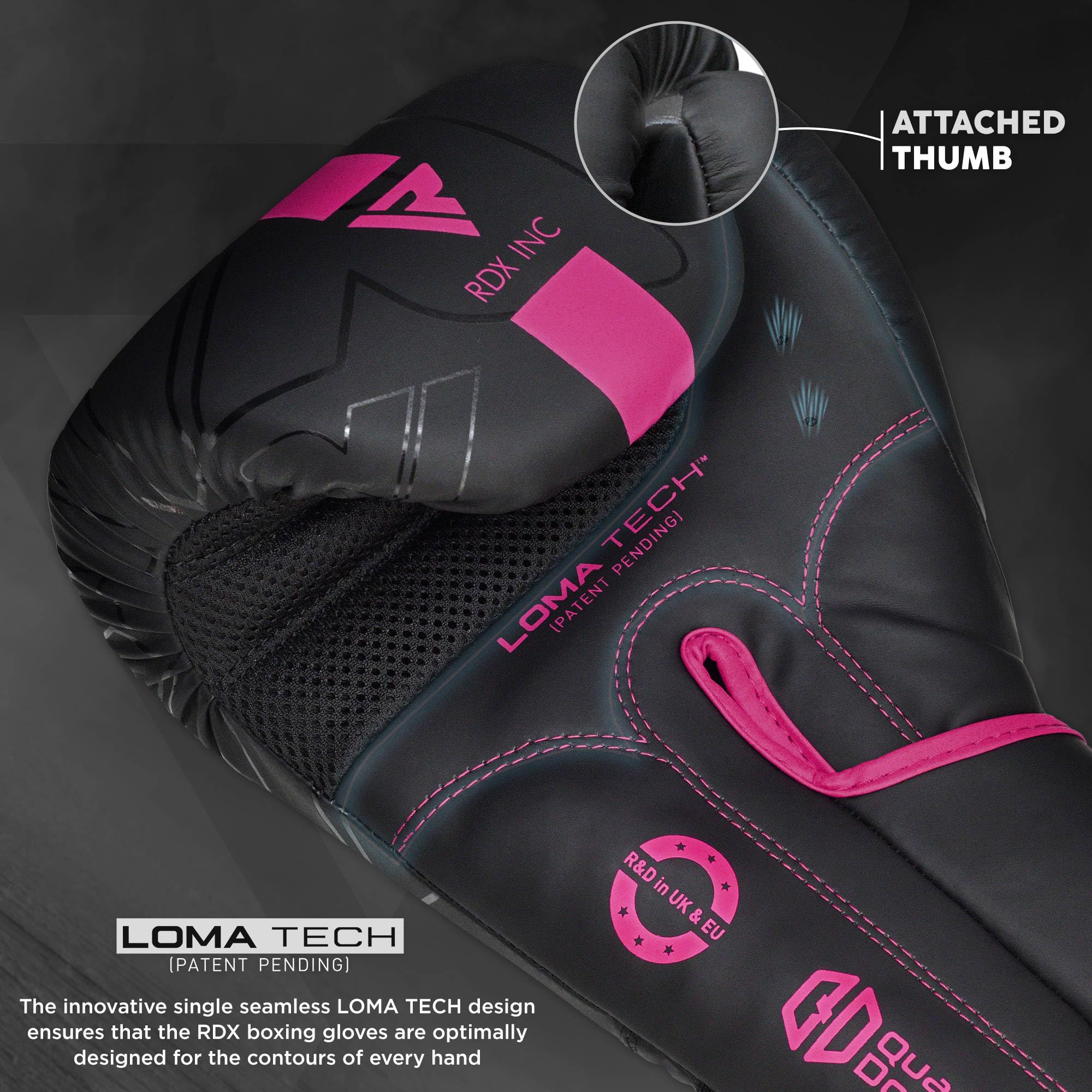 RDX Boxing Gloves, Pro Training Sparring, Maya Hide Leather, Muay Thai MMA Kickboxing, Men Women Adult, Heavy Punching Bag Focus Mitts Pads Workout, Ventilated Palm, Multi Layered, 8 10 12 14 16 18 Oz