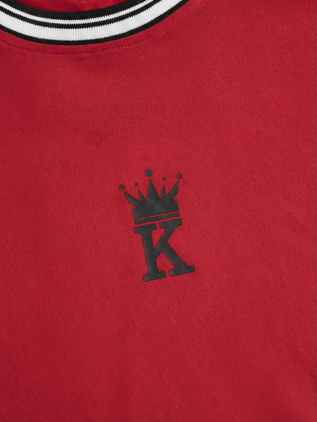 SOLY HUX Men's Crown Graphic Tshirt Short Sleeve Tees Summer Tops | Letter Print, Crew Neck, Striped Trim
