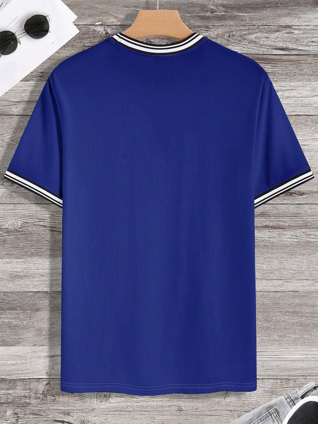 SOLY HUX Men's Crown Graphic Tshirt Short Sleeve Tees Summer Tops | Letter Print, Crew Neck, Striped Trim