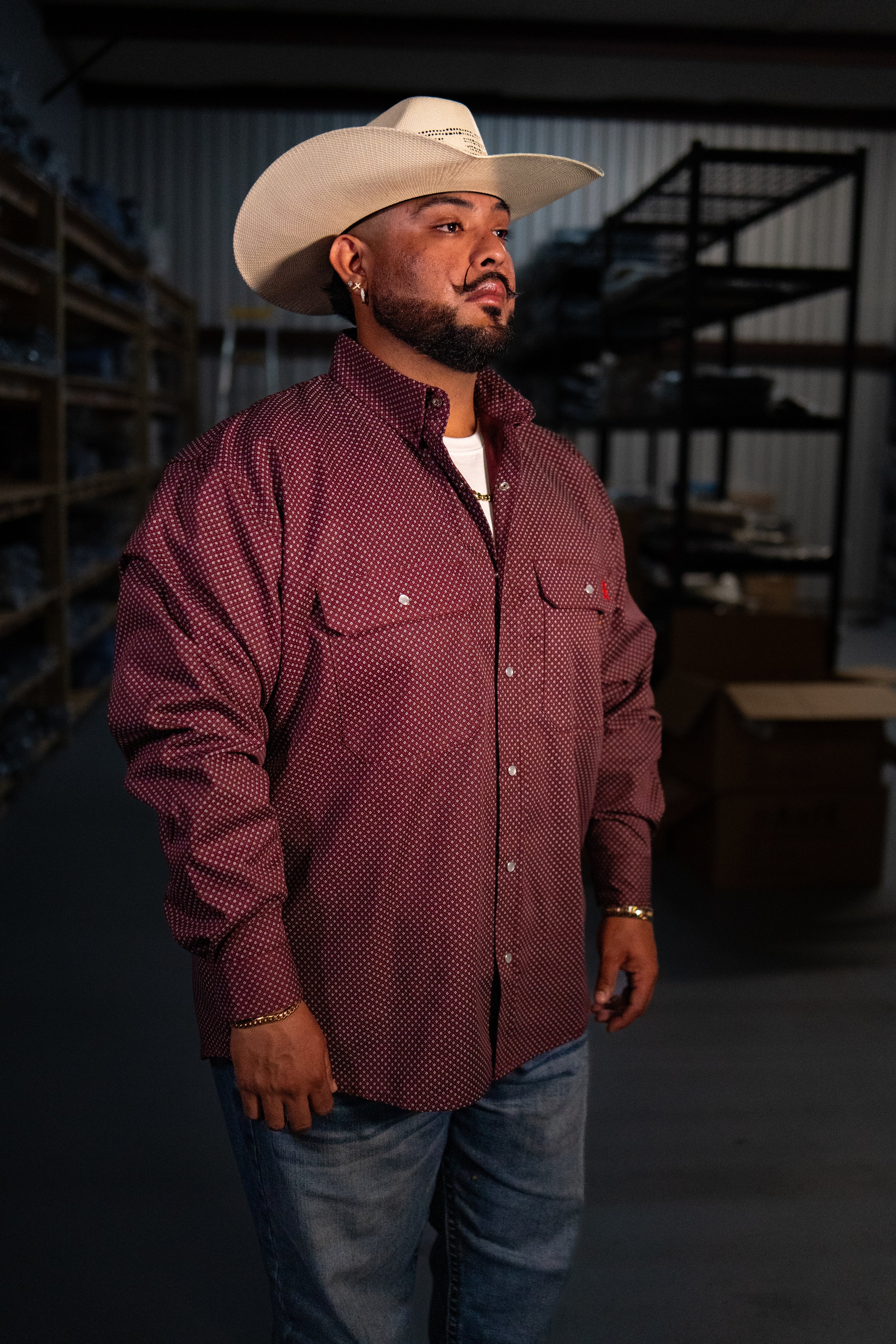 FR Pearl Snap Work Shirt - Rustline - With U.S Flag