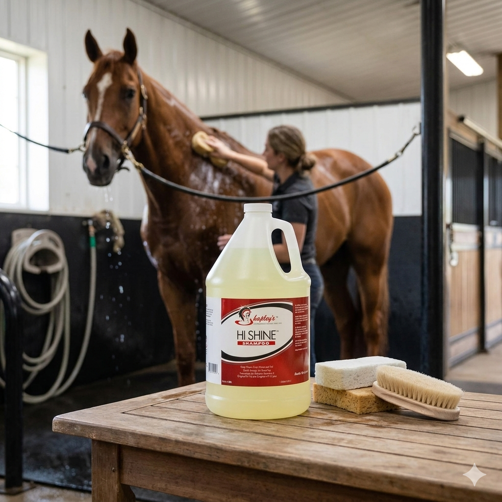Shapley's Hi Shine Shampoo 1 Gallon Clarifying Horse Shampoo for Coat Mane Tail
