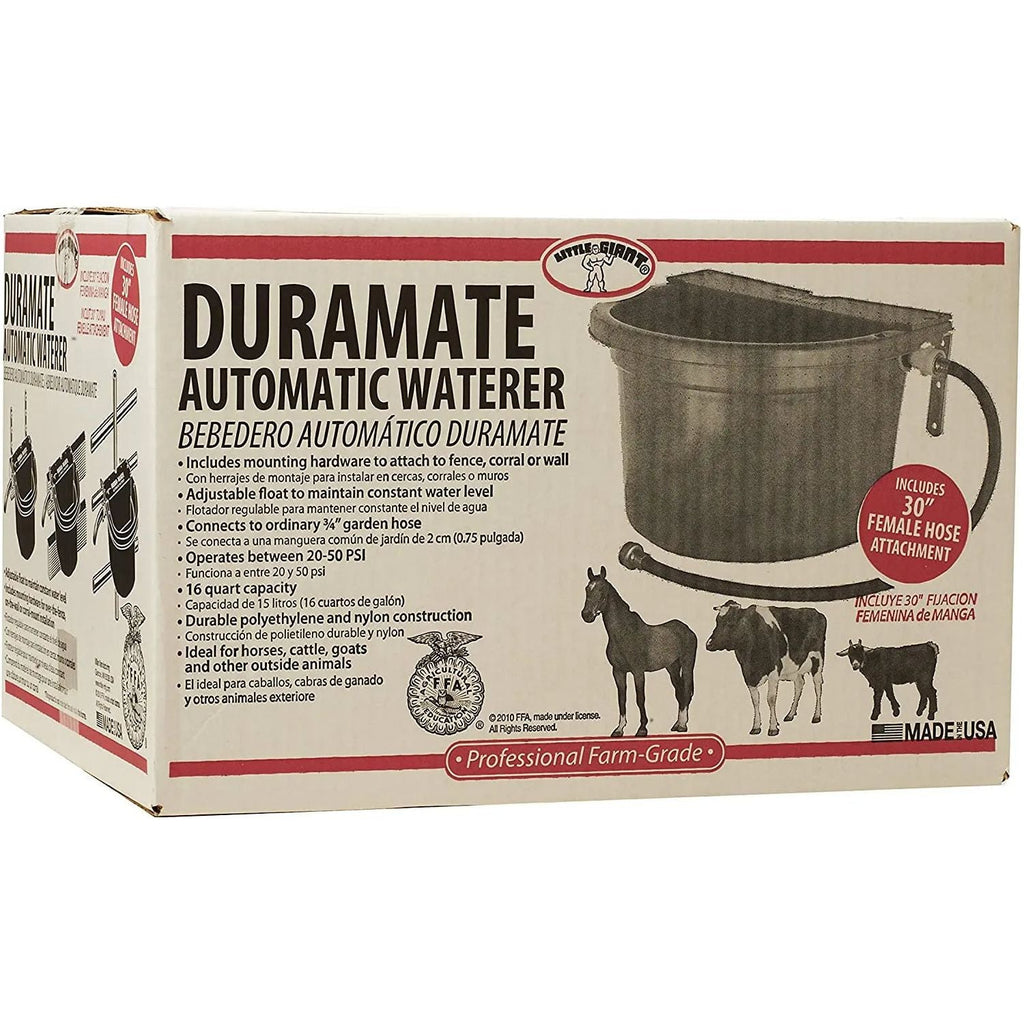 Little Giant Automatic Animal Waterer Blue 4 Gallon Float Controlled Livestock