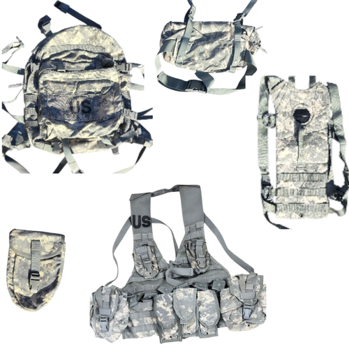 16 piece Riflemen Assault Pack FLC pouch kit USGI ACU /UCP